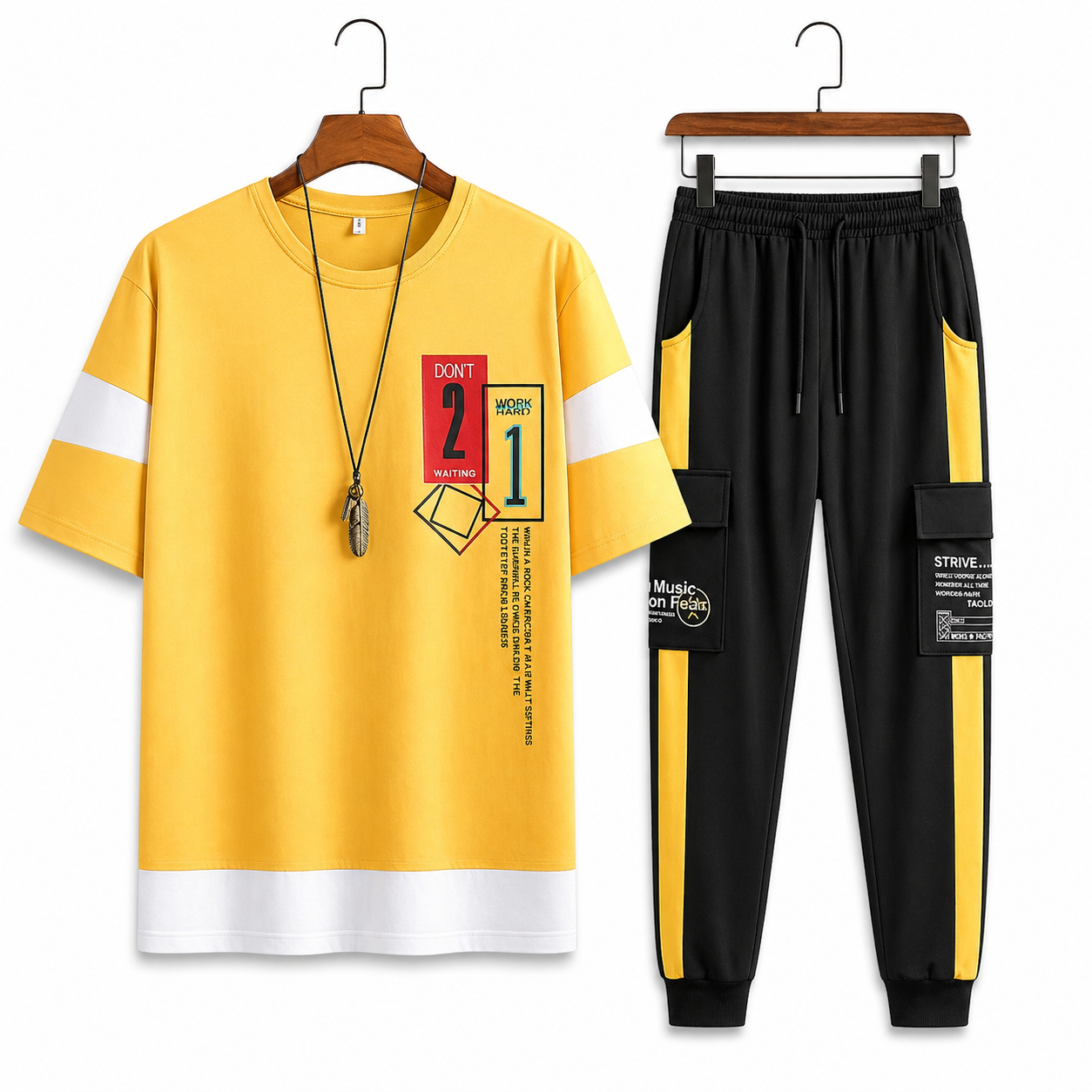 Men Graphic Yellow Track Suit For Men